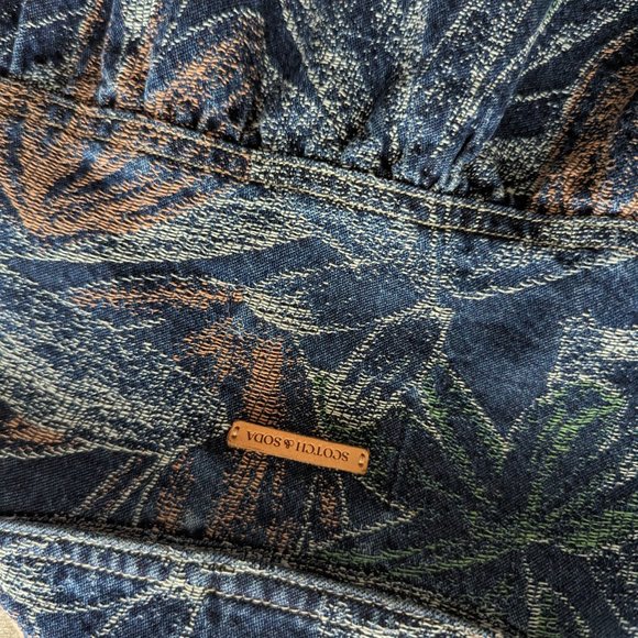 SCOTCH & SODA Floral Jacquard Denim Jacket - Picture 7 of 7